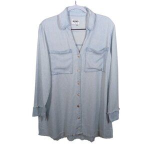 Show Me Your MuMu Wilmington Shirt Dress in light Chambray size Small